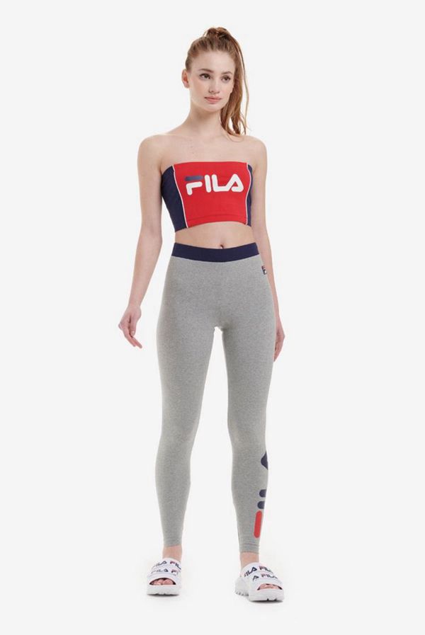 Tops Fila Mulher Vermelhas/Azul Marinho/Branco - Fila Jorja Bandeau Outlet Portugal,GKWH-17432